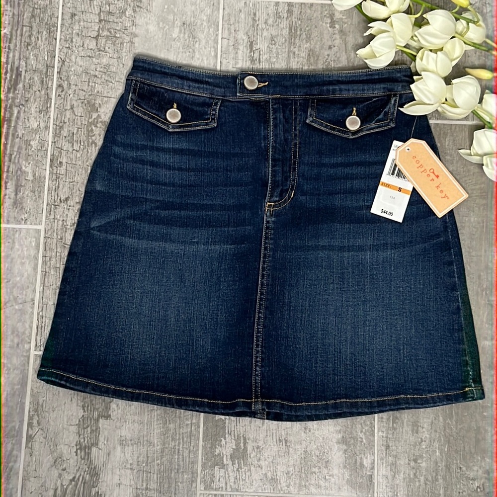 COPPER KEY Blue Denim Mini Skirt NWT